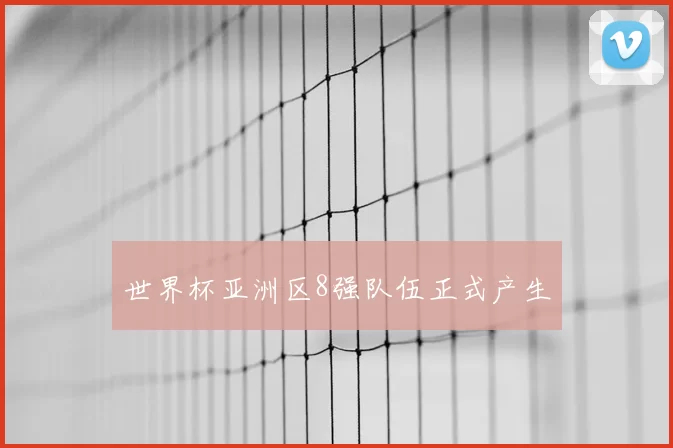 世界杯亚洲区8强队伍正式产生