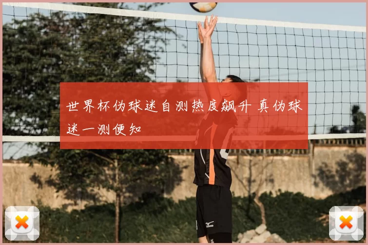 世界杯伪球迷自测热度飙升 真伪球迷一测便知